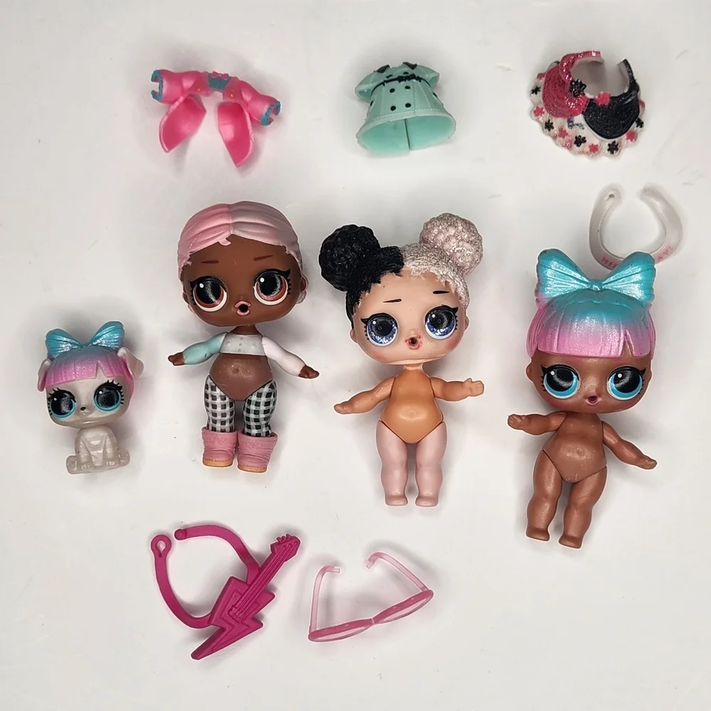 LOL Surprise Dolls Deluxe Present Miss Party + Heartbreaker + Big City BB + Pets